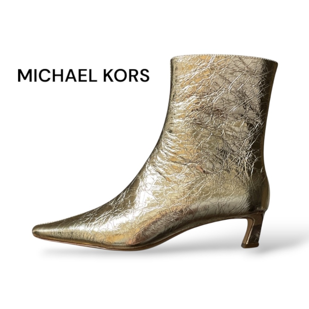 Michael Kors Metallic Gold Heeled Boots